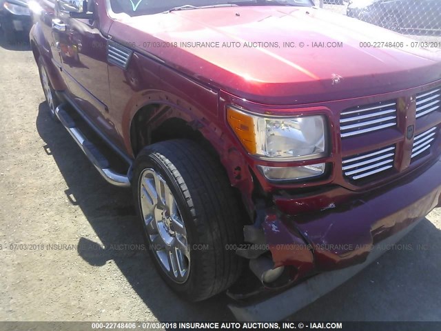 1D4PU4GK8AW161425 - 2010 DODGE NITRO HEAT RED photo 6