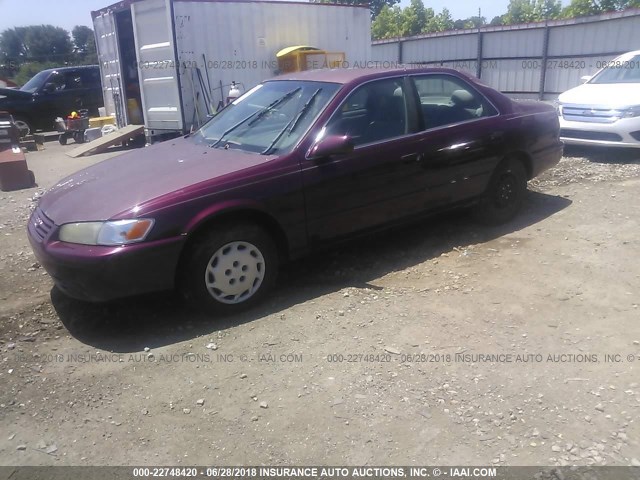 4T1BG22K1VU152072 - 1997 TOYOTA CAMRY CE/LE/XLE MAROON photo 2