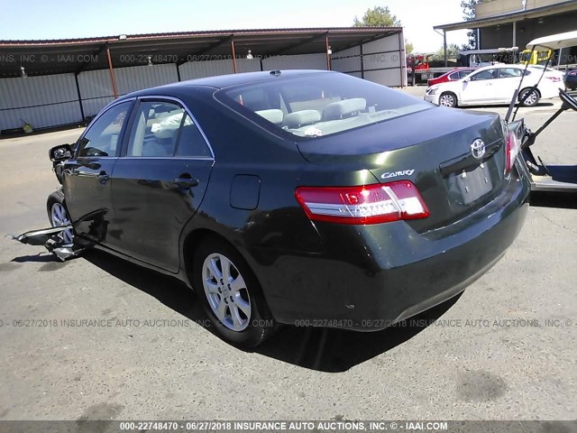4T1BF3EK3BU623820 - 2011 TOYOTA CAMRY SE/LE/XLE GREEN photo 3
