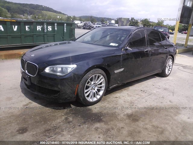 WBAYF8C54DDE59487 - 2013 BMW 750 LXI BLACK photo 2