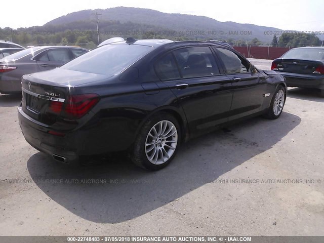 WBAYF8C54DDE59487 - 2013 BMW 750 LXI BLACK photo 4