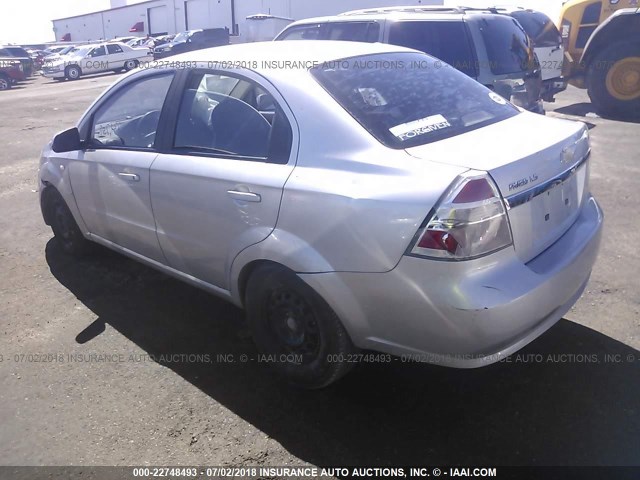 KL1TD56668B276930 - 2008 CHEVROLET AVEO LS SILVER photo 3