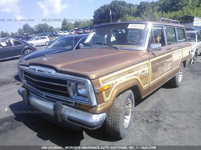 1JCNJ15U5GT176831 - 1986 JEEP GRAND WAGONEER  BROWN photo 2