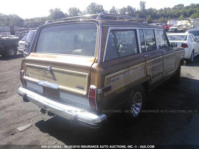 1JCNJ15U5GT176831 - 1986 JEEP GRAND WAGONEER  BROWN photo 4