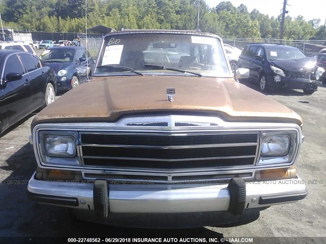 1JCNJ15U5GT176831 - 1986 JEEP GRAND WAGONEER  BROWN photo 6