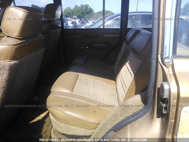 1JCNJ15U5GT176831 - 1986 JEEP GRAND WAGONEER  BROWN photo 8