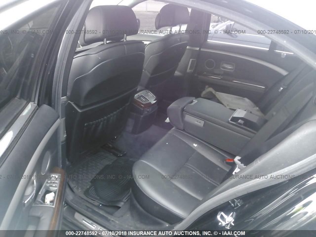 WBAHL83598DT11461 - 2008 BMW 750 I BLACK photo 8