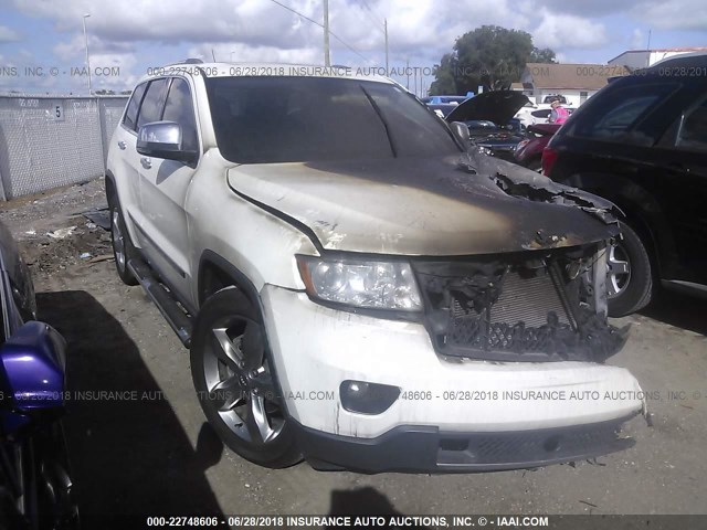 1J4RS6GT6BC601526 - 2011 JEEP GRAND CHEROKEE OVERLAND WHITE photo 1