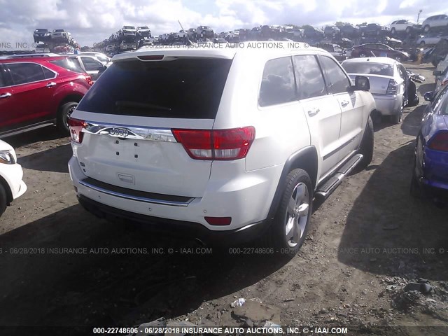 1J4RS6GT6BC601526 - 2011 JEEP GRAND CHEROKEE OVERLAND WHITE photo 4