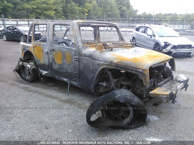 1J8GA59108L533134 - 2008 JEEP WRANGLER UNLIMITE SAHARA BROWN photo 1