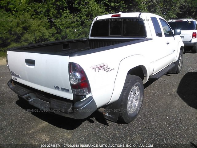 5TEUU42N29Z612381 - 2009 TOYOTA TACOMA ACCESS CAB Ақ фото 4