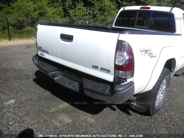 5TEUU42N29Z612381 - 2009 TOYOTA TACOMA ACCESS CAB WHITE photo 6