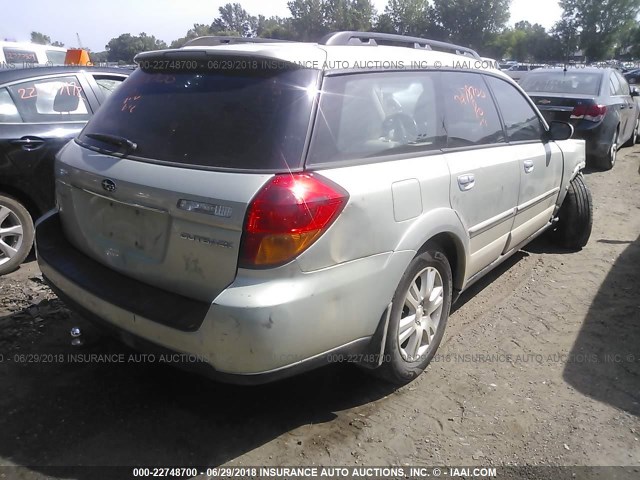 4S4BP62C556312037 - 2005 SUBARU LEGACY OUTBACK 2.5I LIMITED GOLD photo 4