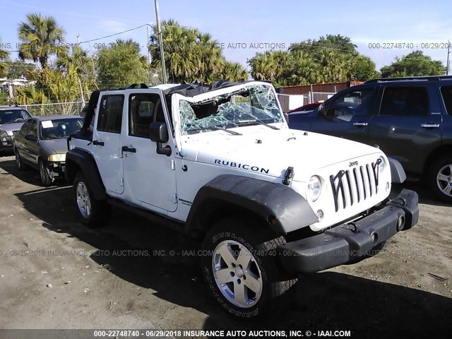 1C4BJWFG7FL582764 - 2015 JEEP WRANGLER UNLIMITE RUBICON WHITE photo 1