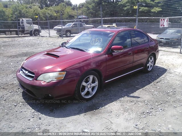 4S3BL676064202111 - 2006 SUBARU LEGACY GT LIMITED RED photo 2
