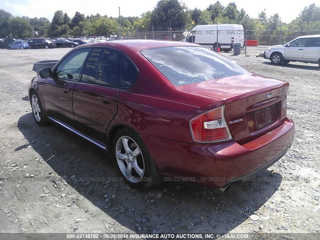 4S3BL676064202111 - 2006 SUBARU LEGACY GT LIMITED RED photo 3