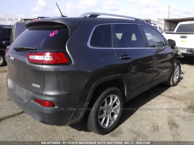 1C4PJLCB4HW533648 - 2017 JEEP CHEROKEE LATITUDE GRAY photo 4