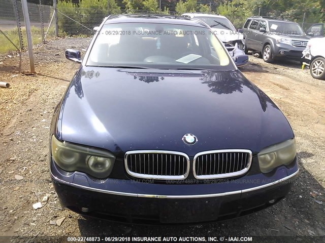 WBAGN63413DR14401 - 2003 BMW 745 LI BLUE photo 6