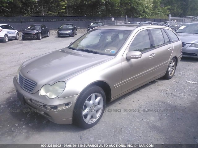 WDBRH81J84F512354 - 2004 MERCEDES-BENZ C 240 SPORTWAGON 4MATIC TAN photo 2