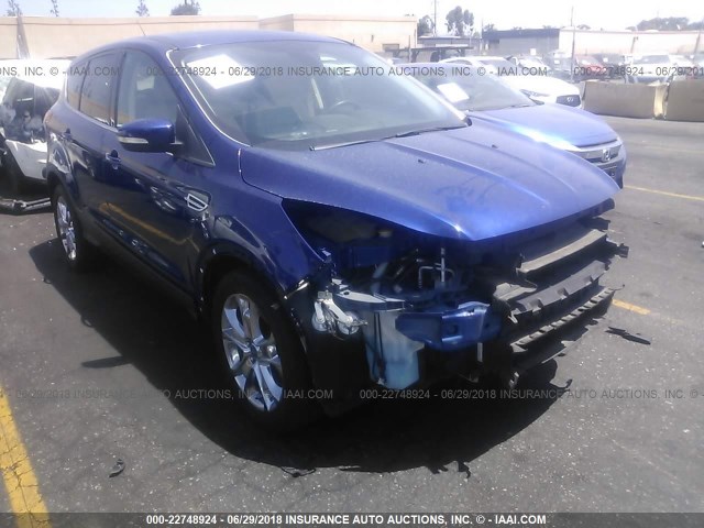 1FMCU0H97DUA09311 - 2013 FORD ESCAPE SEL BLUE photo 1