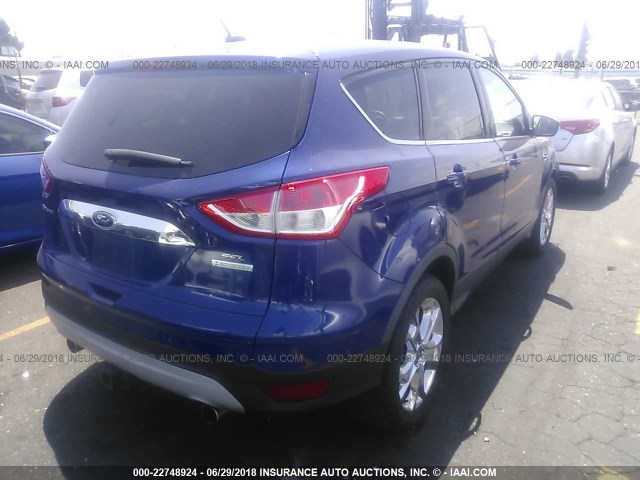 1FMCU0H97DUA09311 - 2013 FORD ESCAPE SEL BLUE photo 4