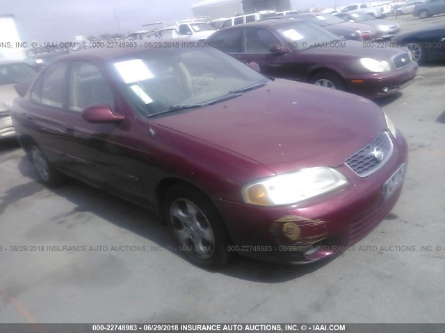 3N1CB51D13L705552 - 2003 NISSAN SENTRA XE/GXE BURGUNDY photo 1