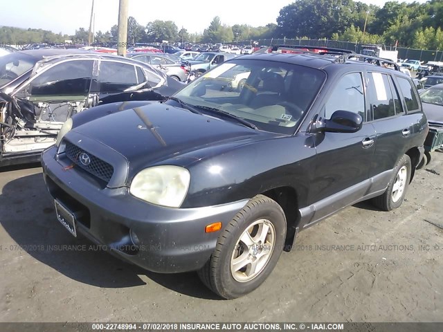 KM8SC73DX3U366676 - 2003 HYUNDAI SANTA FE GLS/LX BLACK photo 2