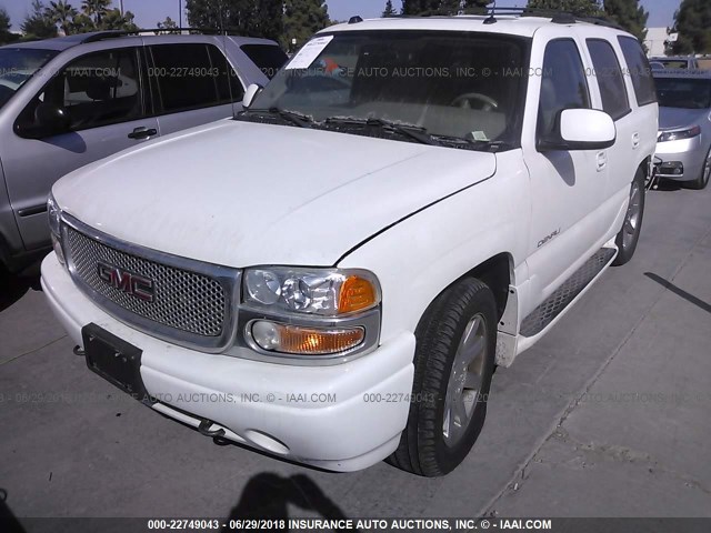 1GKEK63U95J164399 - 2005 GMC YUKON DENALI WHITE photo 2