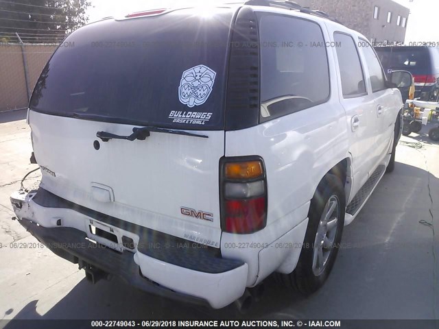 1GKEK63U95J164399 - 2005 GMC YUKON DENALI WHITE photo 4