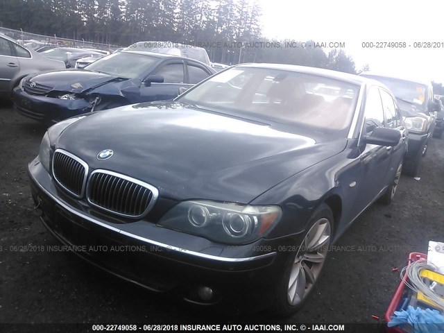 WBAHN83527DT69761 - 2007 BMW 750 BLACK photo 2