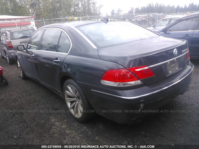 WBAHN83527DT69761 - 2007 BMW 750 BLACK photo 3