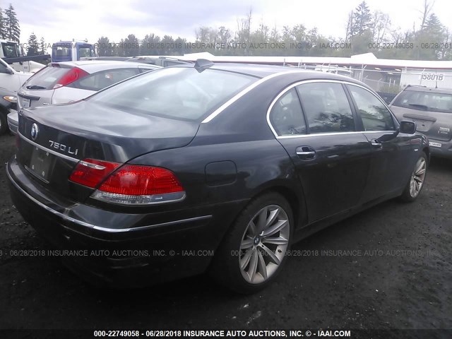 WBAHN83527DT69761 - 2007 BMW 750 BLACK photo 4