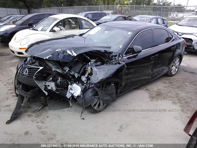 JTHBA1D22G5017112 - 2016 LEXUS IS 200T BLACK photo 2