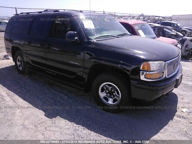 1GKFK66U65J205233 - 2005 GMC YUKON XL DENALI BLACK photo 1