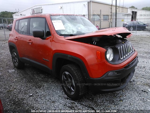 ZACCJBAT6GPD31264 - 2016 JEEP RENEGADE SPORT ORANGE photo 1