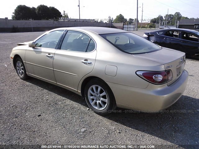 JTHBA30G740005527 - 2004 LEXUS ES 330 GOLD photo 3