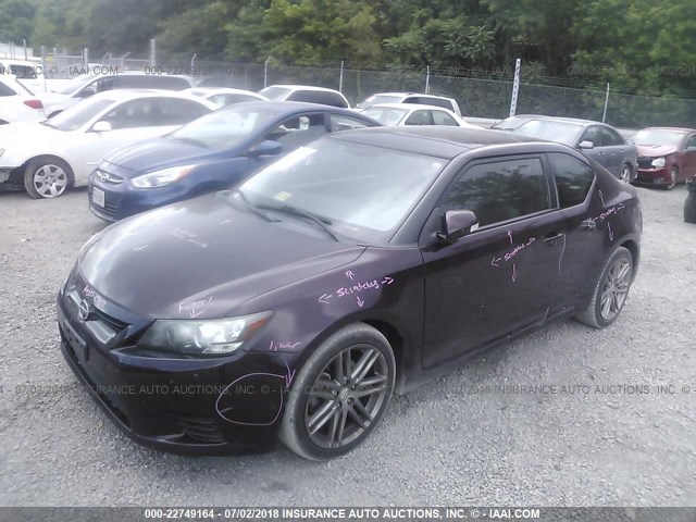 JTKJF5C79D3046819 - 2013 TOYOTA SCION TC 紫色 照片 2