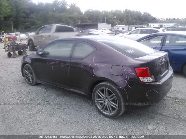 JTKJF5C79D3046819 - 2013 TOYOTA SCION TC 紫色 照片 3
