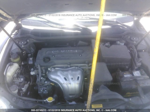 4T1BE46K78U230127 - 2008 TOYOTA CAMRY CE/LE/XLE/SE BLACK photo 10