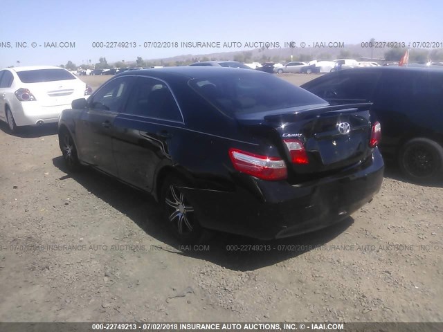 4T1BE46K78U230127 - 2008 TOYOTA CAMRY CE/LE/XLE/SE BLACK photo 3