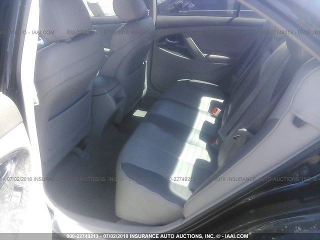 4T1BE46K78U230127 - 2008 TOYOTA CAMRY CE/LE/XLE/SE BLACK photo 8