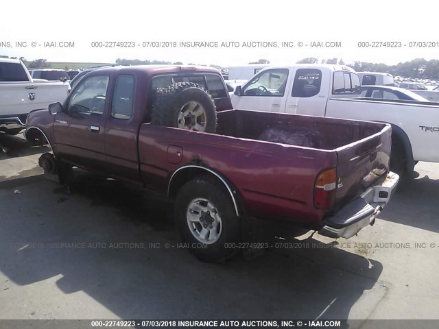 4TAWN72N5TZ093686 - 1996 TOYOTA TACOMA XTRACAB RED photo 3