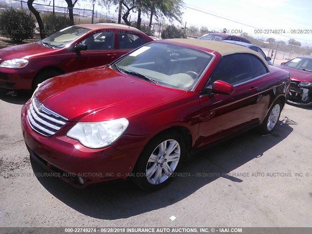 1C3BC5ED9AN109221 - 2010 CHRYSLER SEBRING TOURING RED photo 2