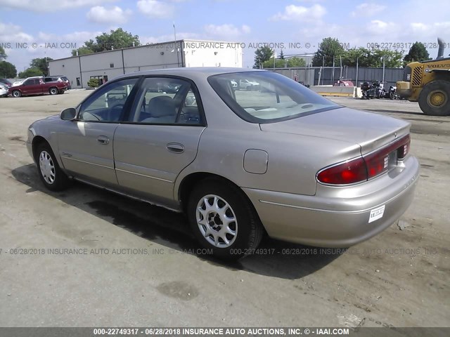 2G4WS52J421259794 - 2002 BUICK CENTURY CUSTOM TAN photo 3