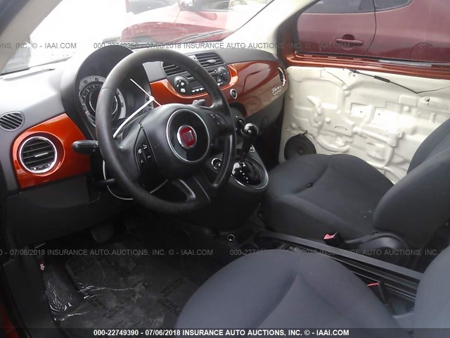 3C3CFFAR6DT526299 - 2013 FIAT 500 POP ORANGE photo 5