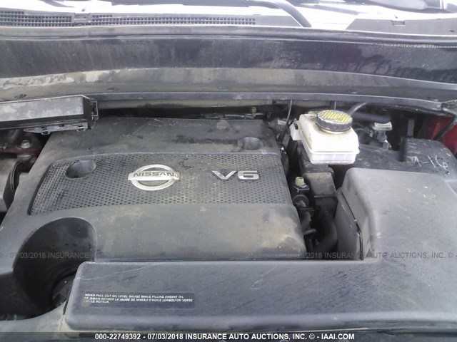 5N1AR2MN1DC654534 - 2013 NISSAN PATHFINDER S/SV/SL/PLATINUM 红色 照片 10