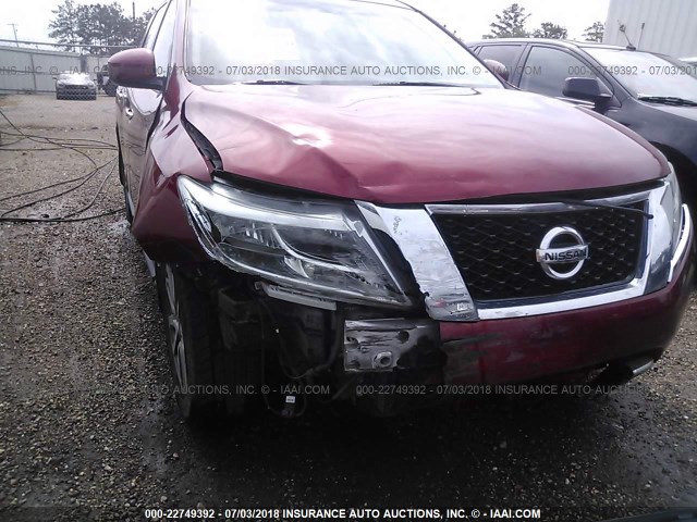 5N1AR2MN1DC654534 - 2013 NISSAN PATHFINDER S/SV/SL/PLATINUM 红色 照片 6