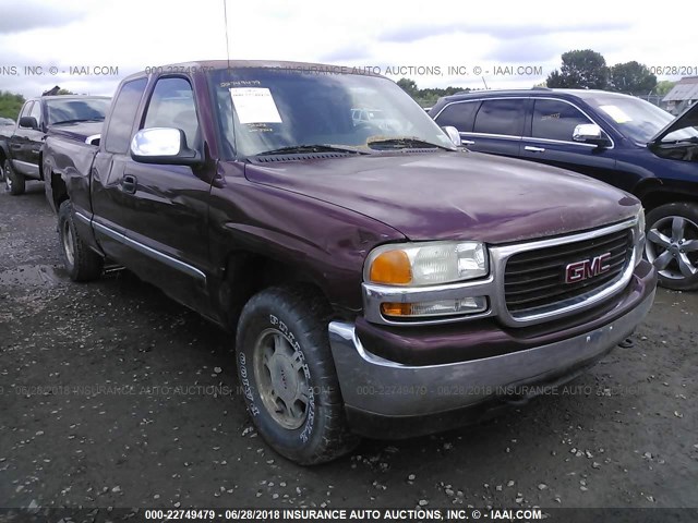 1GTEK19T7XE516212 - 1999 GMC NEW SIERRA K1500 MAROON photo 1