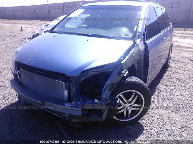 5FNRL38817B020652 - 2007 HONDA ODYSSEY TOURING BLUE photo 6