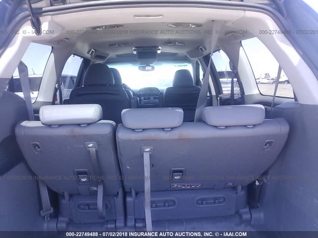 5FNRL38817B020652 - 2007 HONDA ODYSSEY TOURING BLUE photo 8